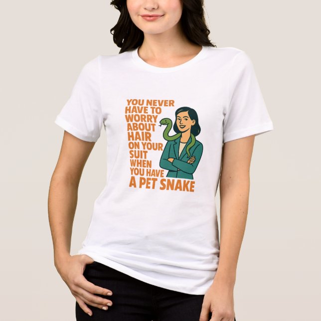 Camiseta cobra de estimação sem cabelo no terno design de h (Frente)