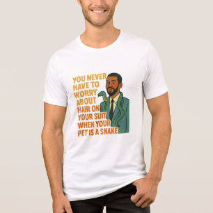 Camiseta Cobra de Estimação Sem Cabelo no Terno Gráfico Div