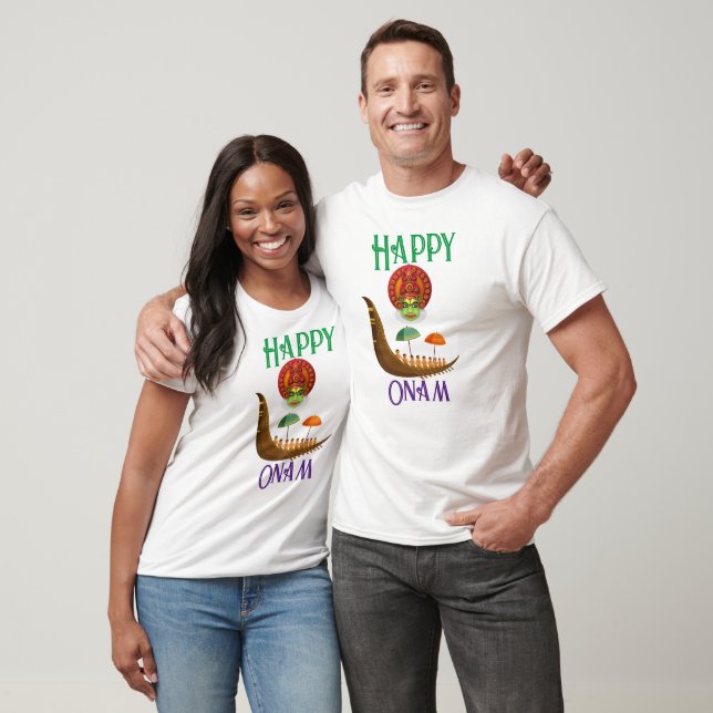 Camiseta Cobra de Gelado Feliz Onam (Unissex)