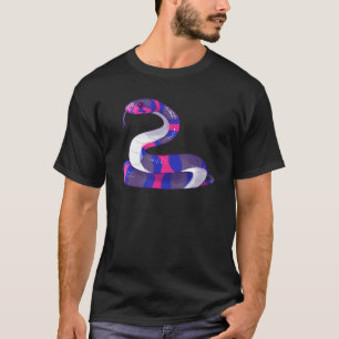 Camiseta Cobra de Orgulho Bissexual Lgbt Cobras de Bandeira