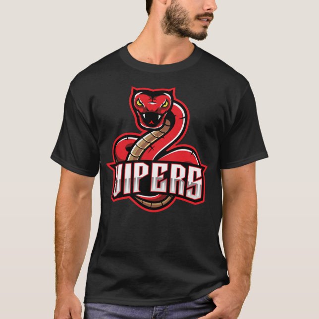 Camiseta Cobra de víbora vermelha (Frente)