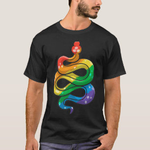 Camiseta Cobra do Orgulho LGBT Cores da Bandeira LGBTQ Aces