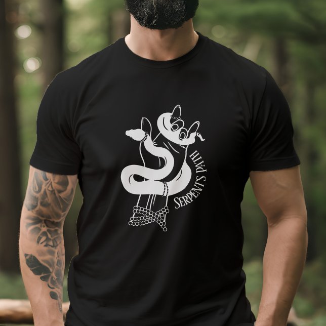 Camiseta Cobra e Serpentes de Mão do Diabo Caminho Lúcifero (Snake & Devil Horns Hand Serpents Path Luciferian T-Shirt)