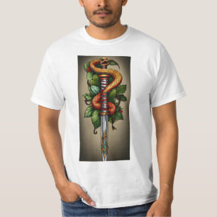 Camiseta Cobra empacotado ao redor do design de tatoo do pu