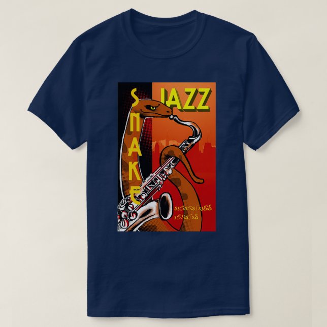 Camiseta Cobra Jazz Vintage (Frente do Design)