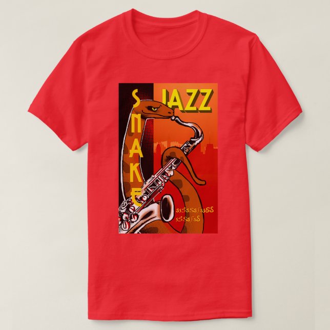 Camiseta Cobra Jazz Vintage (Frente do Design)