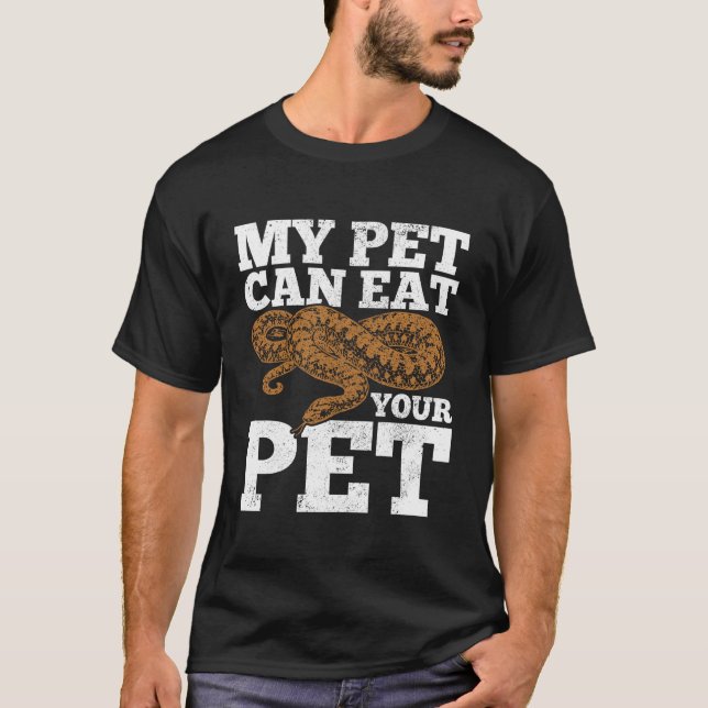 Camiseta Cobra Meu Pet Pode Comer Seu Pet Piada Python Répt (Frente)
