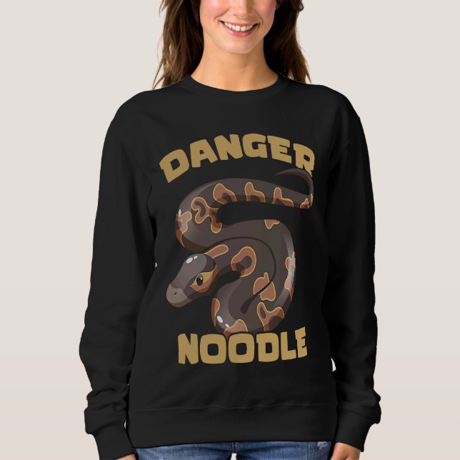 Camiseta Cobra Python Bola Noodle de Perigo Réptil Serpente (Frente)