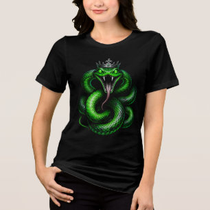 Camiseta Cobra Rei Camiseta Gótica Coroa de Víbo