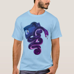 Camiseta Cobra Retro dos Anos 90 Enrolada em torno de Fita