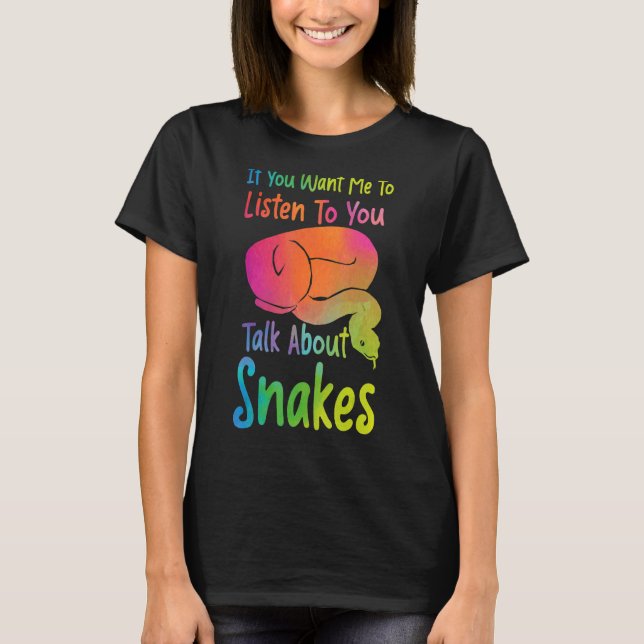 Camiseta Cobra Serpent Watercolor Se Quiser Que Eu Ouça (Frente)