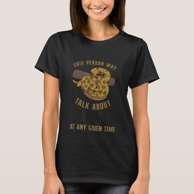 Camiseta Cobra Serpente Avisando Essa Pessoa Que Posso Fala (Frente)