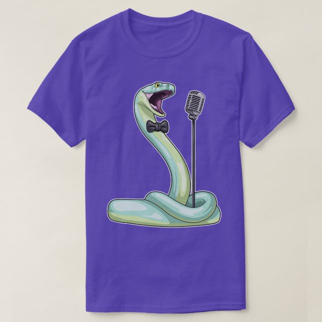 Camiseta Cobra Singer Microphone Music (Frente do Design)
