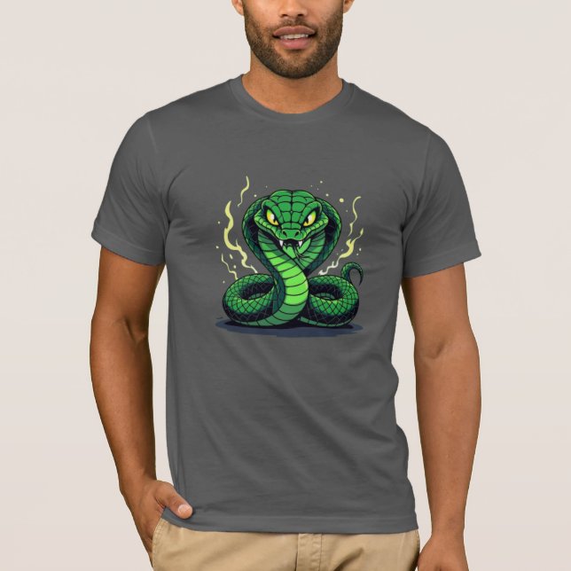 Camiseta Cobra Venenosa – Perigo e Precisão (Frente)