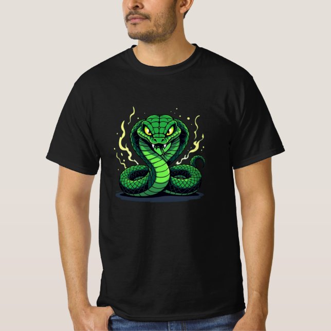 Camiseta Cobra Venenosa – Perigo e Precisão (Frente)