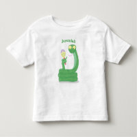 Cobra verde engraçado com desenhos de maraca