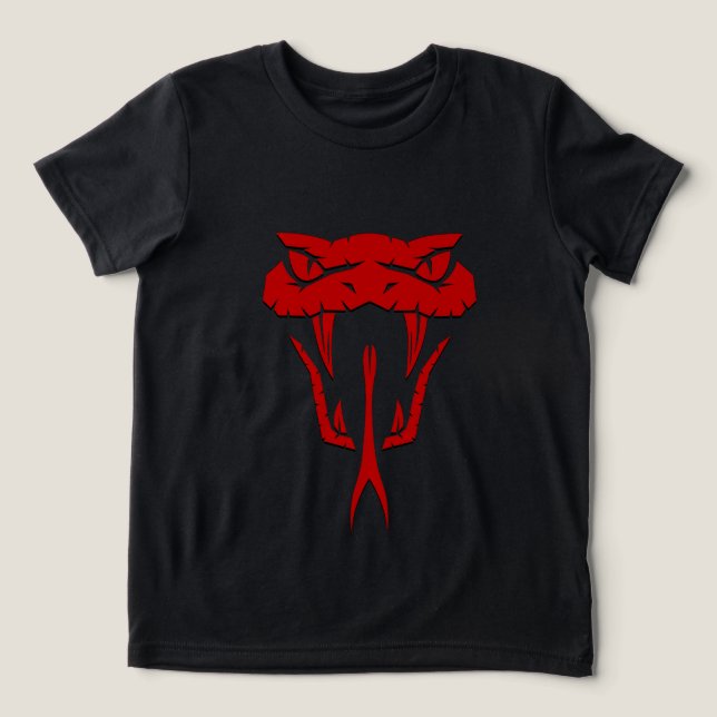 Camiseta Cobra Vermelho Assustador - Rapazes Serpentes (Design frontal)