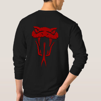 Camiseta Cobra vermelho feroz rosto longo