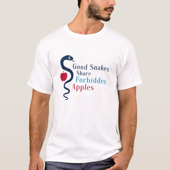 Camiseta Cobras Boas Compartilham Maçãs Proibidas (Frente)