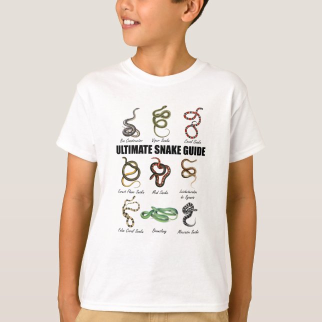 Camiseta Cobras Crianças Serpentes Educativas (Frente)