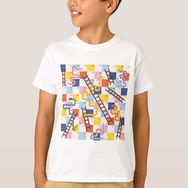 Camiseta Cobras e escadas conselhos de jogos (Frente)