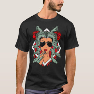 Camiseta Cobras Medusa Míthologia Grega Óculos de sol Ros
