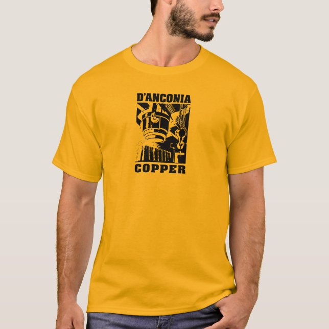 Camiseta cobre do d'Anconia/logotipo preto (Frente)