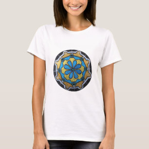 Camiseta Cobre Dourada e Blue Mandala