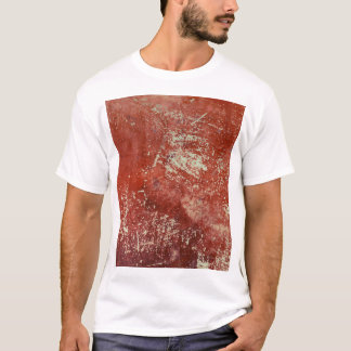 Camiseta Cobre Velho: Textura Metálica Viva.