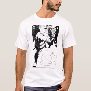 Camiseta Cobrir ascendente do fim verde da lanterna, preto