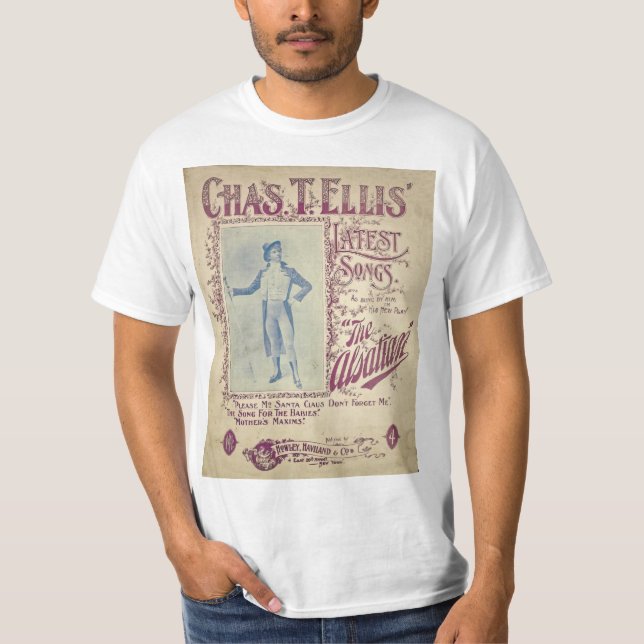 Camiseta cobrir da folha de natais vintages (Frente)