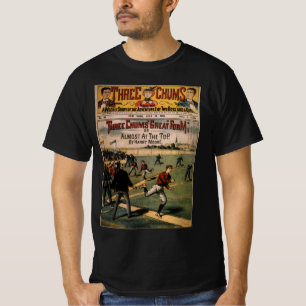 Camiseta Cobrir da Revista Vintage Sports Baseball Three Ch