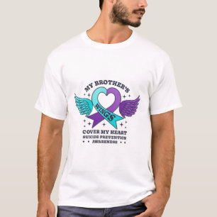 Camiseta Cobrir das Asas do Meu Irmão Meu Coração Suicídio 