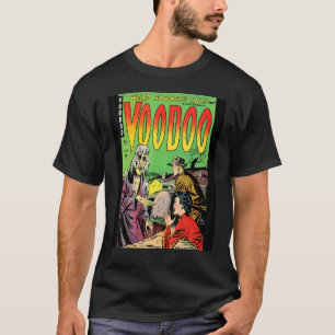 Camiseta Cobrir de Livro de Vintage em Quadrinhos Voodoo