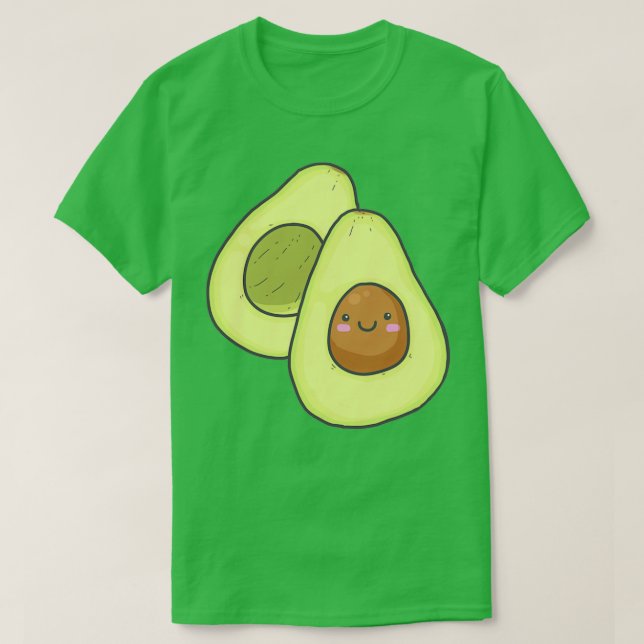 Camiseta Cobrir de máscara de rosto Avocado (Frente do Design)