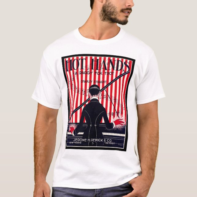 Camiseta Cobrir de música Rag de mãos quentes (Frente)