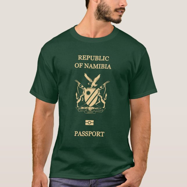 Camiseta Cobrir de passaporte da Namíbia (Frente)