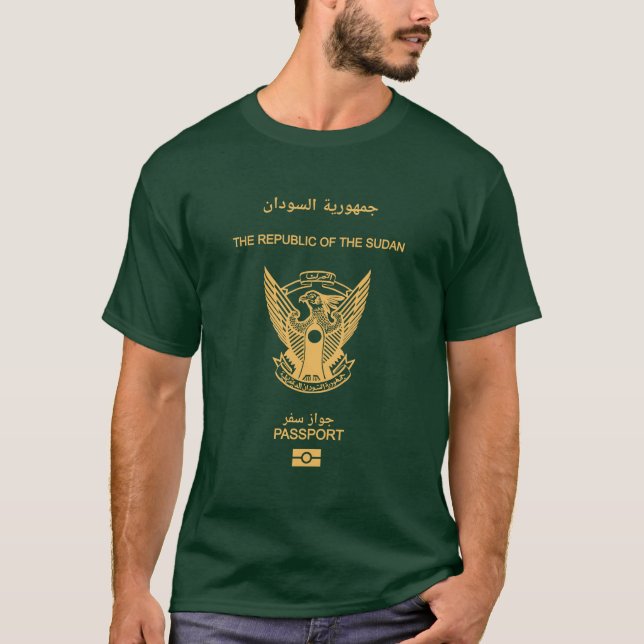 Camiseta Cobrir de passaporte do Sudão (Frente)