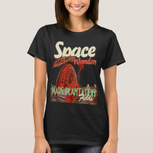Camiseta Cobrir de quadrinhos vintage de tecnologia espacia