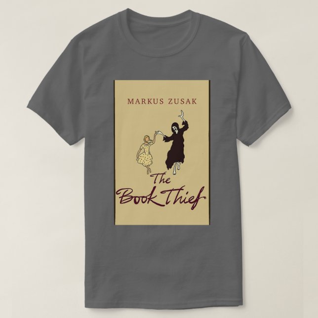 Camiseta Cobrir do livro O ladrão do livro de Markus Zusak (Frente do Design)