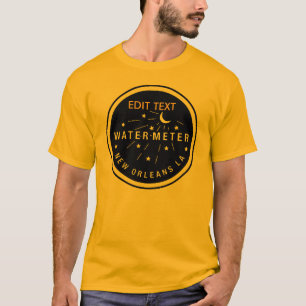 Camiseta Cobrir do medidor de água de Nova Orleães, TEXTO