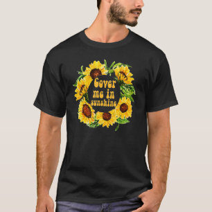 Camiseta Cobrir-Me No Casual De Verão Com Gráfico De Sol