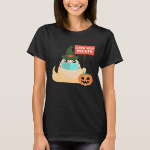 Camiseta Cobrir o seu Meowth Halloween 2020 Witch Cat com