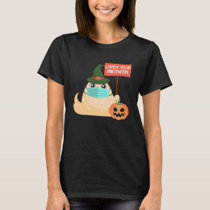 Camiseta Cobrir o seu Meowth Halloween 2020 Witch Cat com