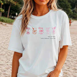 Camiseta Cobrir Pink Martini Bachelorette Beach ou Sleep
