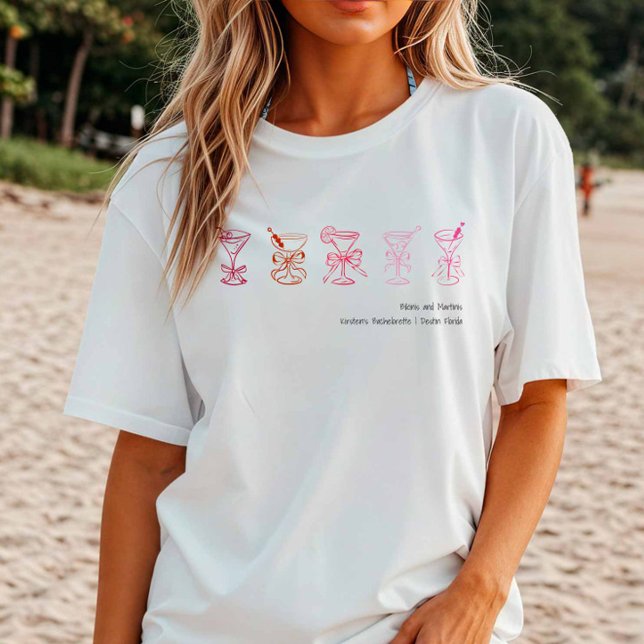 Camiseta Cobrir Pink Martini Bachelorette Beach ou Sleep (Criador carregado)