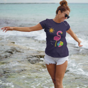 Camiseta Cobrir Rosa Flamingo Beach