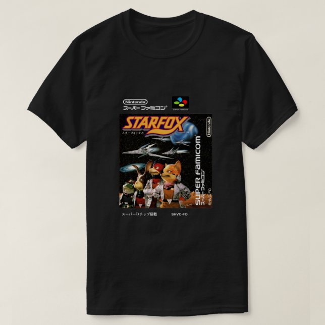 Camiseta Cobrir Starfox Japonês Clássico (Frente do Design)