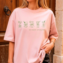Camiseta Cobrir verde Martini Bachelorette Up or Sleep