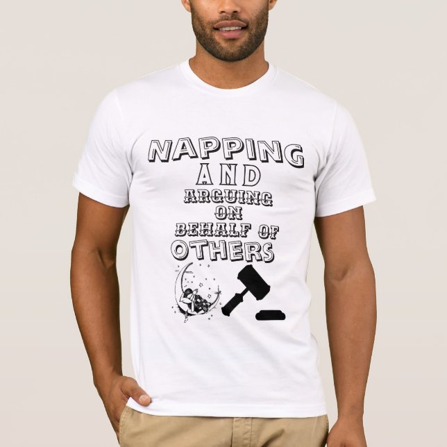 Camiseta Cochilando e Argumentando em Nome de Outros (Frente)